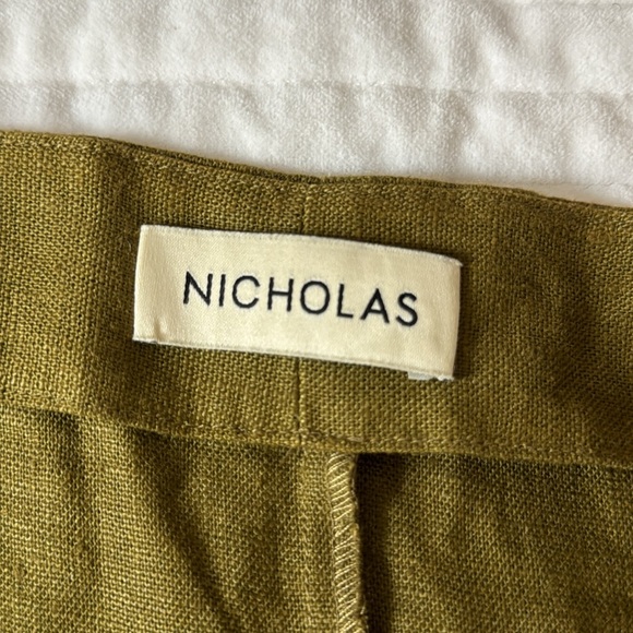 Nicholas Button Front Belted Linen Mini Dress - sz 4 US - Picture 6 of 8